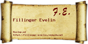 Fillinger Evelin névjegykártya